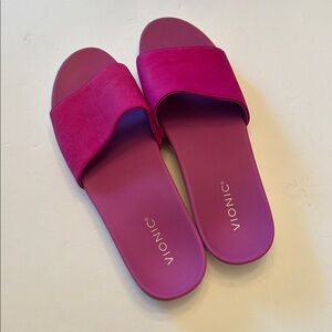 Vionic Val Sporty Nubuck Slide Slip On Sandals size 11 excellent condition